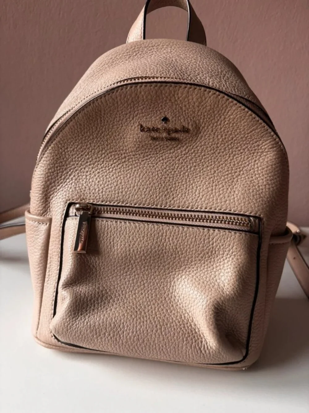 Kate Spade Leather Backpack Beige
